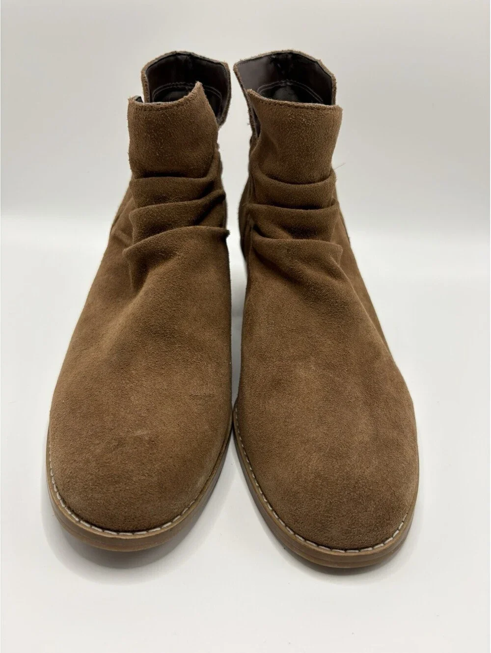 Cole Haan Alayna Slouch Brown Suede Ankle Boots Booties Size 8 B Women’s